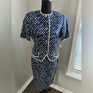 🛎️VINTAGE Neiman Marcus Pencil Skirt Two Piece Suit (Sz 6) Original Tag 🛎️